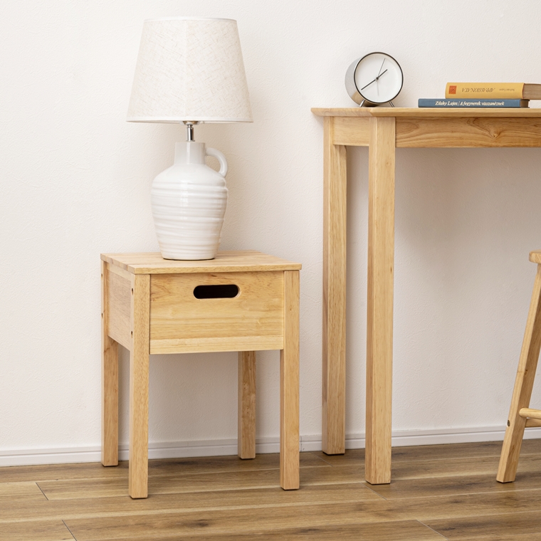 サイドテーブル スツール 小物入れ/天然木/幅32 高さ43 |  | 05