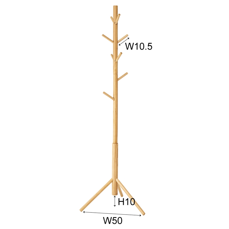 ポールハンガー 帽子掛 コート掛/天然木/高さ169 |  | 11