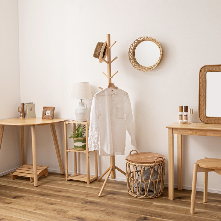 ポールハンガー 帽子掛 コート掛/天然木/高さ169 |  | 04