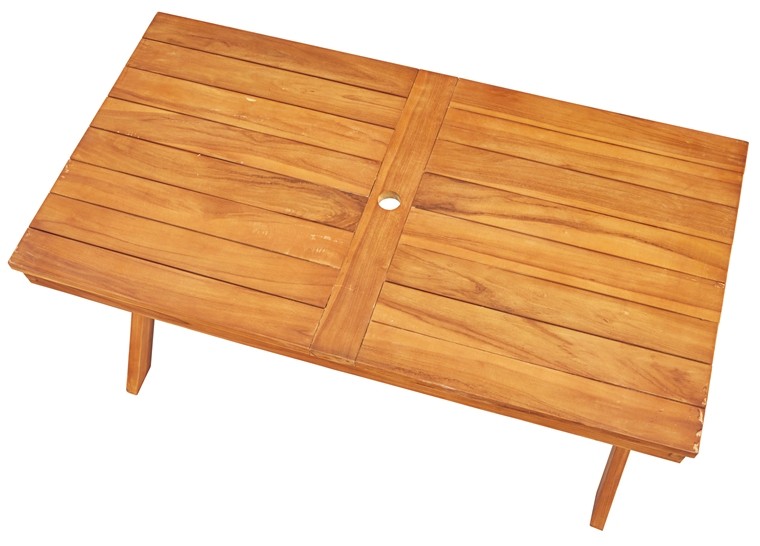 ガーデンテーブル アウトドアテーブル/天然木 チーク/幅150 高さ71