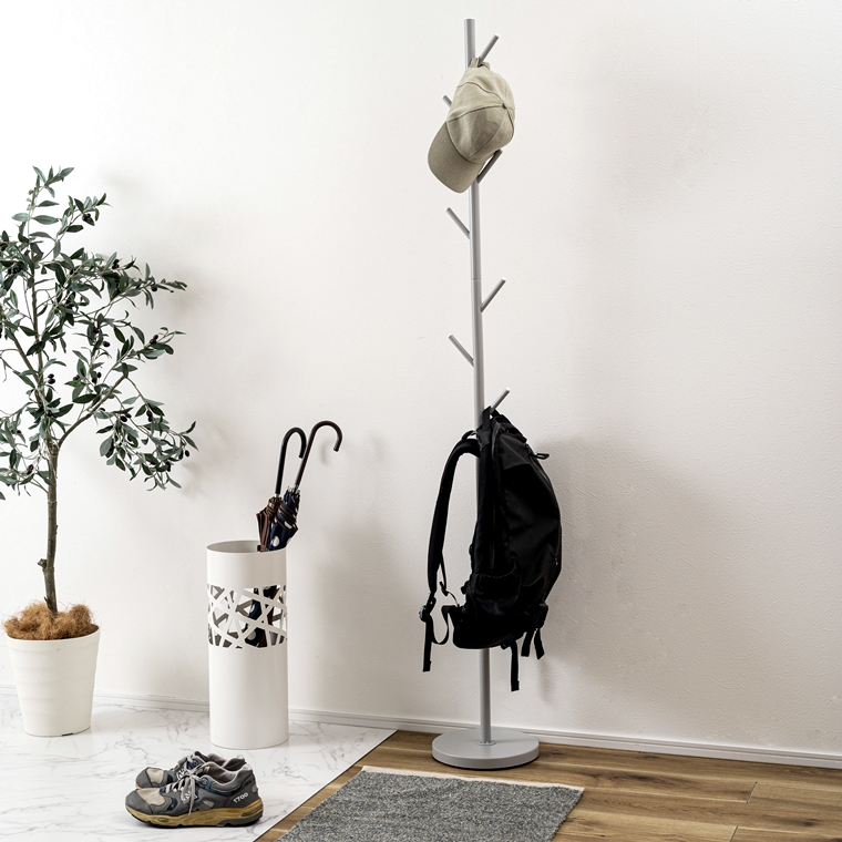 ポールハンガー 帽子掛 コート掛/スチール/高さ175 |  | 07