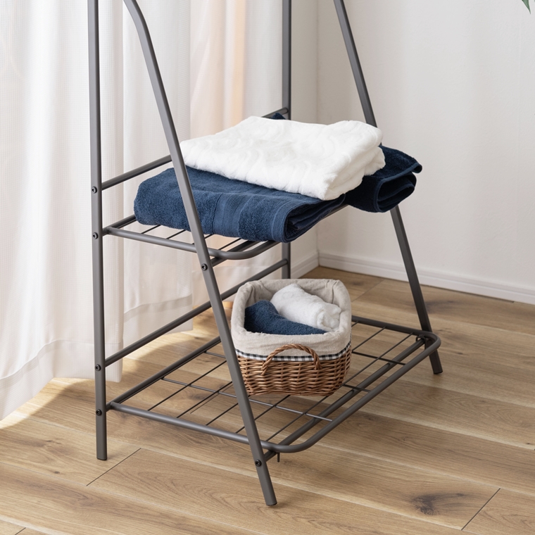 ハンガーラック ハンガースタンド ハンガーパイプ/棚付/幅60 高さ161 |  | 14