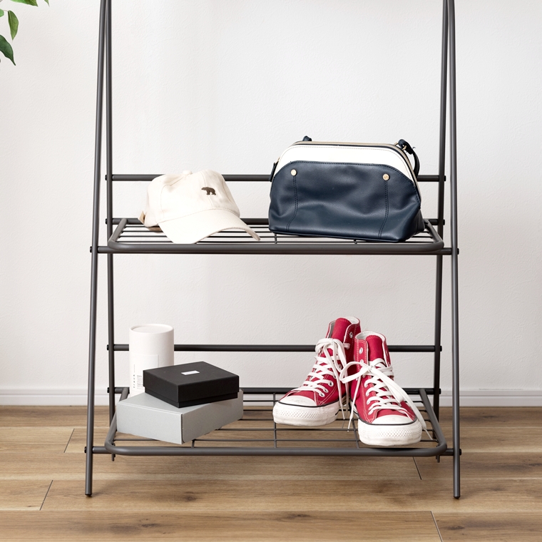 ハンガーラック ハンガースタンド ハンガーパイプ/棚付/幅60 高さ161 |  | 15