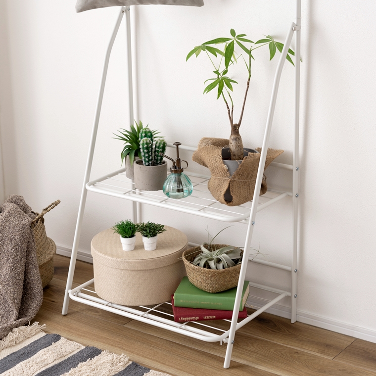 ハンガーラック ハンガースタンド ハンガーパイプ/棚付/幅60 高さ161 |  | 18