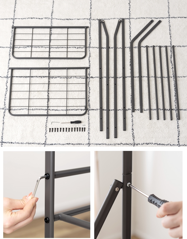 ハンガーラック ハンガースタンド ハンガーパイプ/棚付/幅60 高さ161 |  | 20