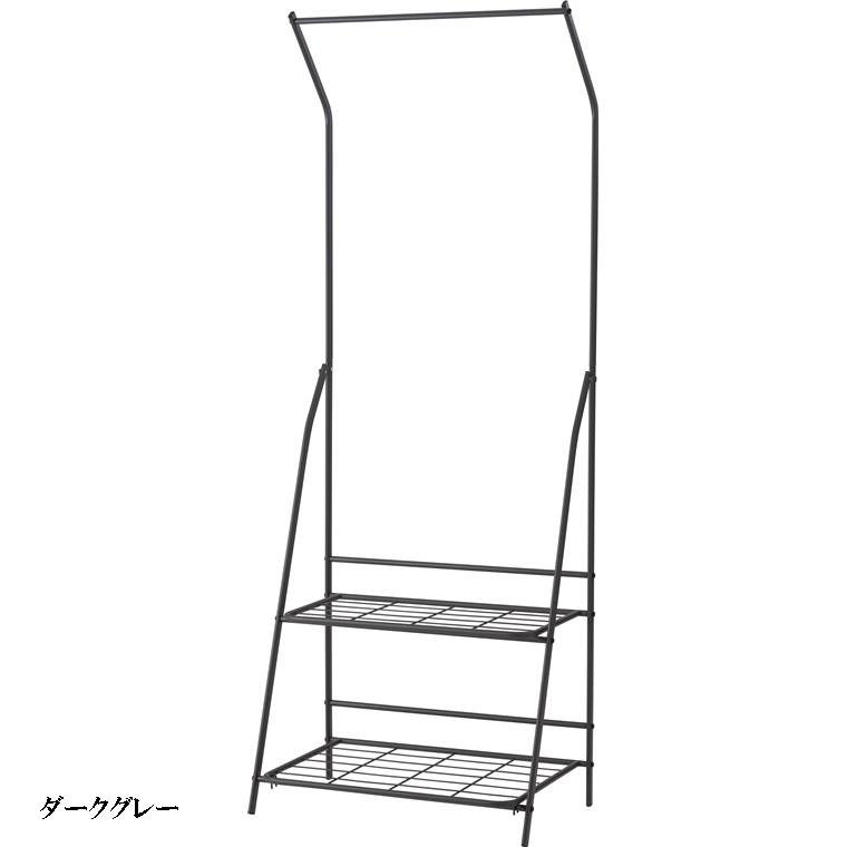 ハンガーラック ハンガースタンド ハンガーパイプ/棚付/幅60 高さ161 |  | 01