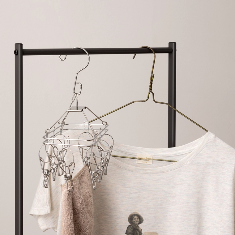 ランドリーハンガー バスケット付き/幅40 高157.5 |  | 18