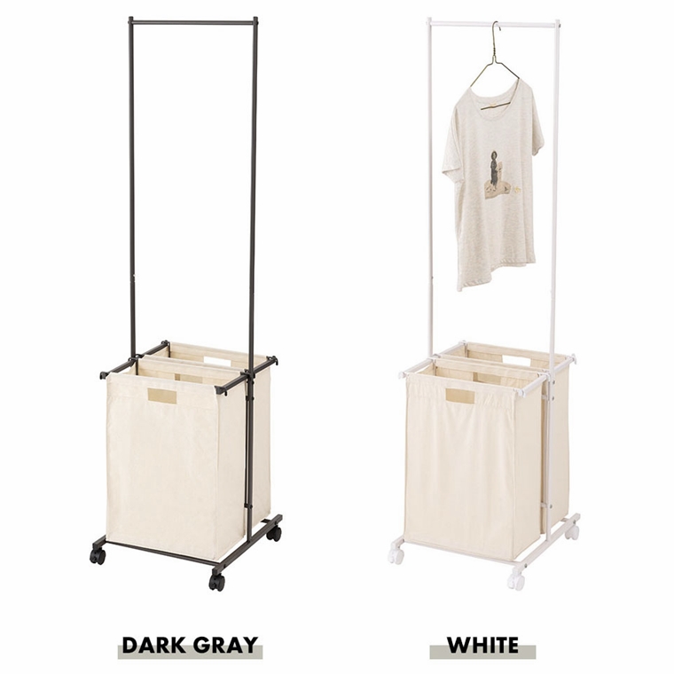 ランドリーハンガー バスケット付き/幅40 高157.5 |  | 11