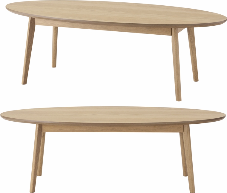 美品】 MDF 無傷 楕円形 オーバルテーブル コーヒーテーブル