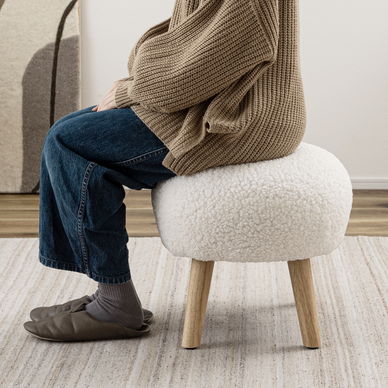 スツール 腰掛 オットマン/大型/１個/幅50 高さ38 |  | 19