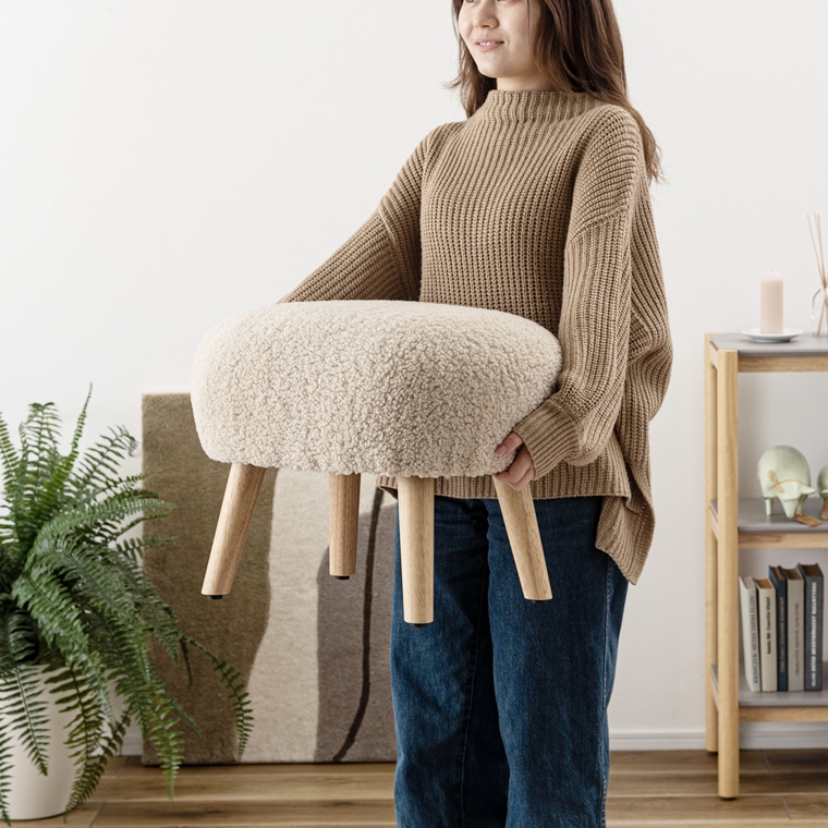 スツール 腰掛 オットマン/大型/１個/幅50 高さ38 |  | 21