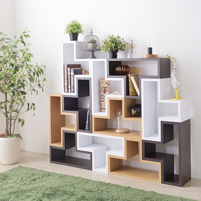 本棚　シェルフ Amazon｜CJMM オープンシェルフラック 5層の本棚と14の