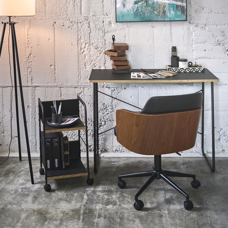 ワークチェア デスクチェア 接客チェア/回転昇降機能付 背面木目 ソフトレザー/幅53.5 |  | 16