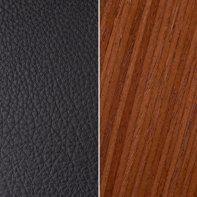 ワークチェア デスクチェア 接客チェア/回転昇降機能付 背面木目 ソフトレザー/幅53.5 |  | 22