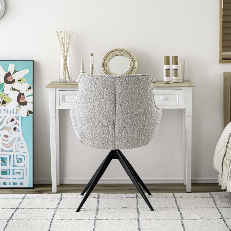 チェア オフィスチェア ダイニングチェア/回転式 肘付き/１脚/幅56.5 座面高48 |  | 12