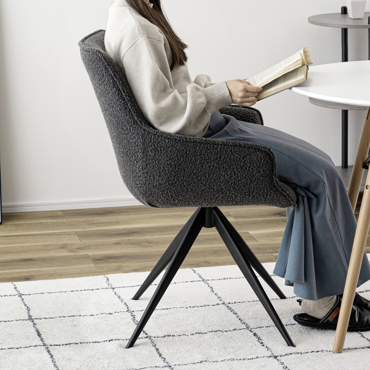 チェア オフィスチェア ダイニングチェア/回転式 肘付き/１脚/幅56.5 座面高48 |  | 09