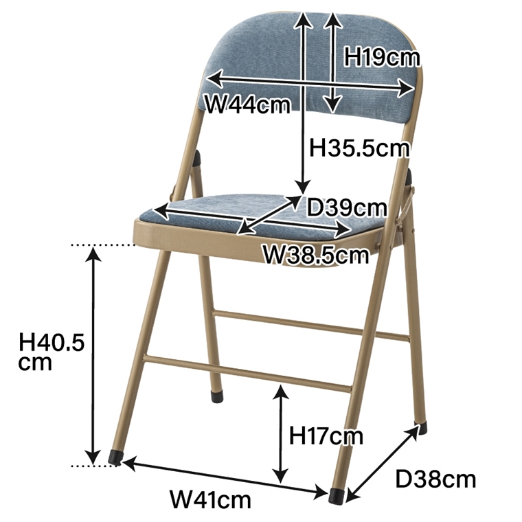 ミーティングチェア チェア パイプ椅子/折畳/幅47 座面高48/1脚 |  | 25