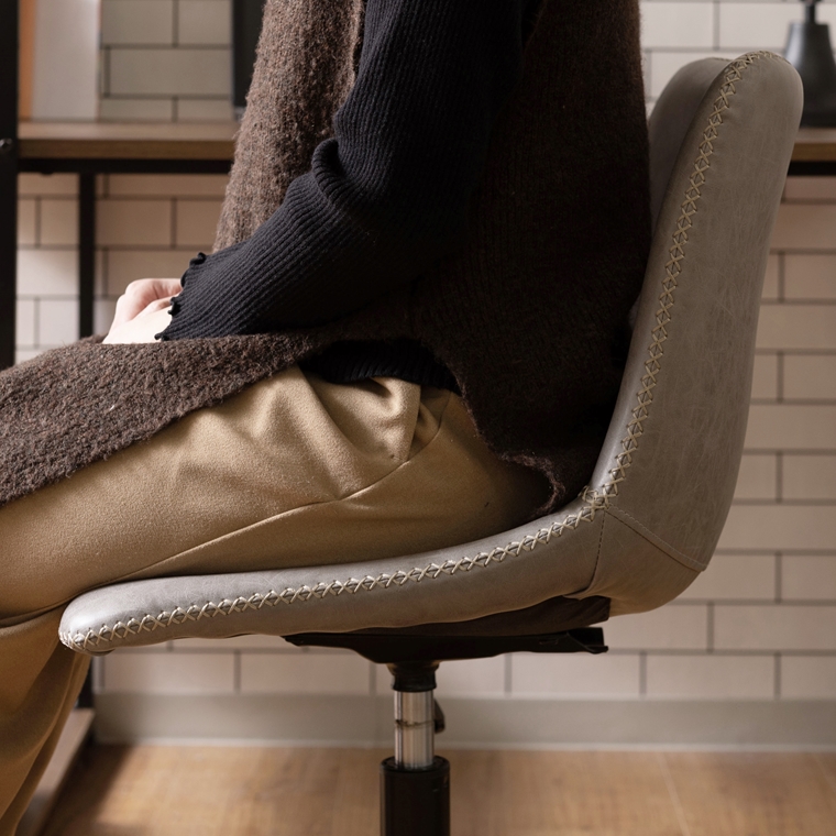 ワークチェア デスクチェア/回転昇降機能付/合皮/幅61 座面高45-54 |  | 15