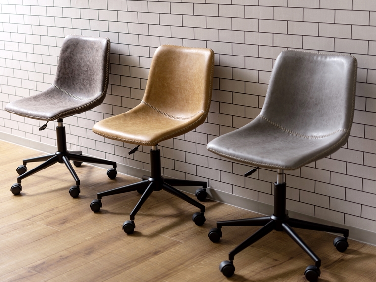 ワークチェア デスクチェア/回転昇降機能付/合皮/幅61 座面高45-54 |  | 05