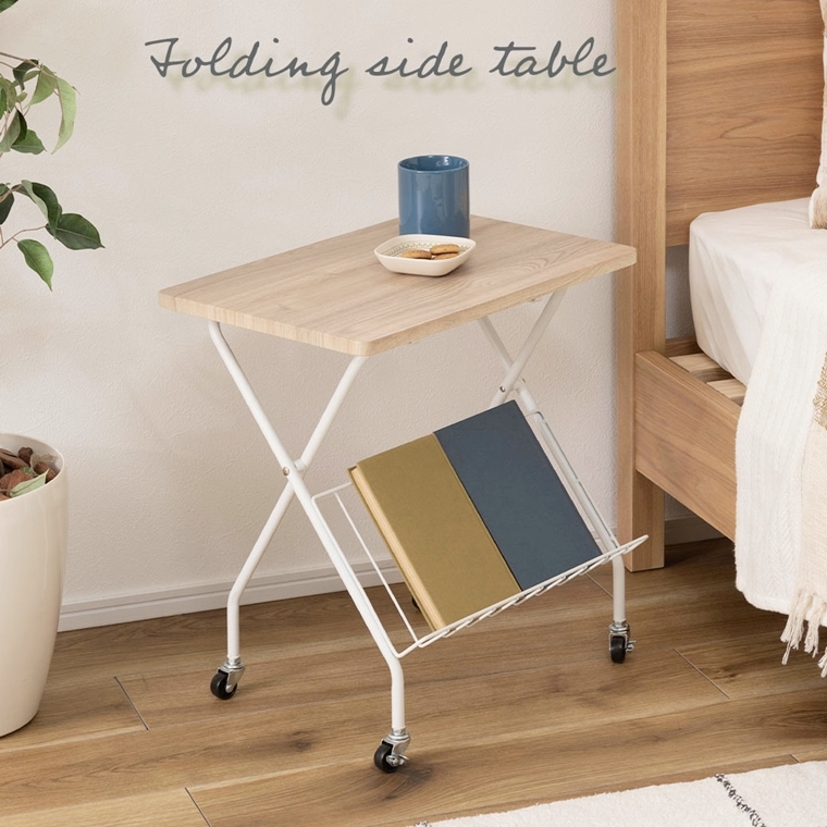 ワークデスク 机 サイドテーブル/シンプル/折畳み/幅45 奥行47 |  | 03