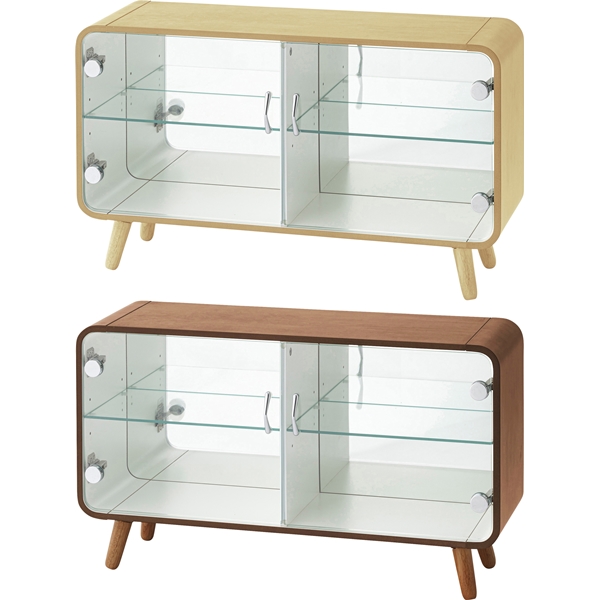 キャビネット シェルフ コレクション/ガラス 扉付き/幅79.5 高さ46 | 