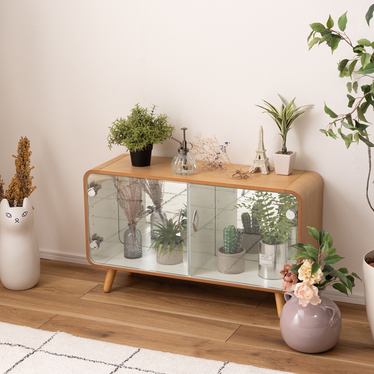 キャビネット シェルフ コレクション/ガラス 扉付き/幅79.5 高さ46 |  | 12