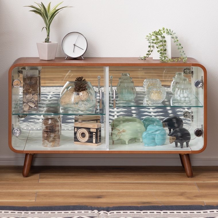 キャビネット シェルフ コレクション/ガラス 扉付き/幅79.5 高さ46 |  | 14