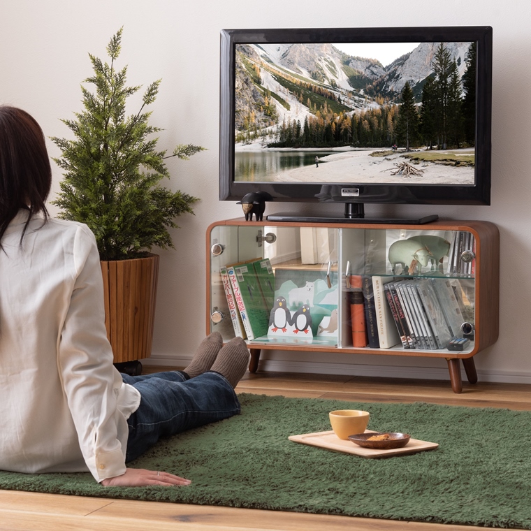 キャビネット シェルフ コレクション/ガラス 扉付き/幅79.5 高さ46 |  | 10