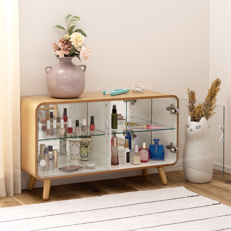 キャビネット シェルフ コレクション/ガラス 扉付き/幅79.5 高さ46 |  | 11