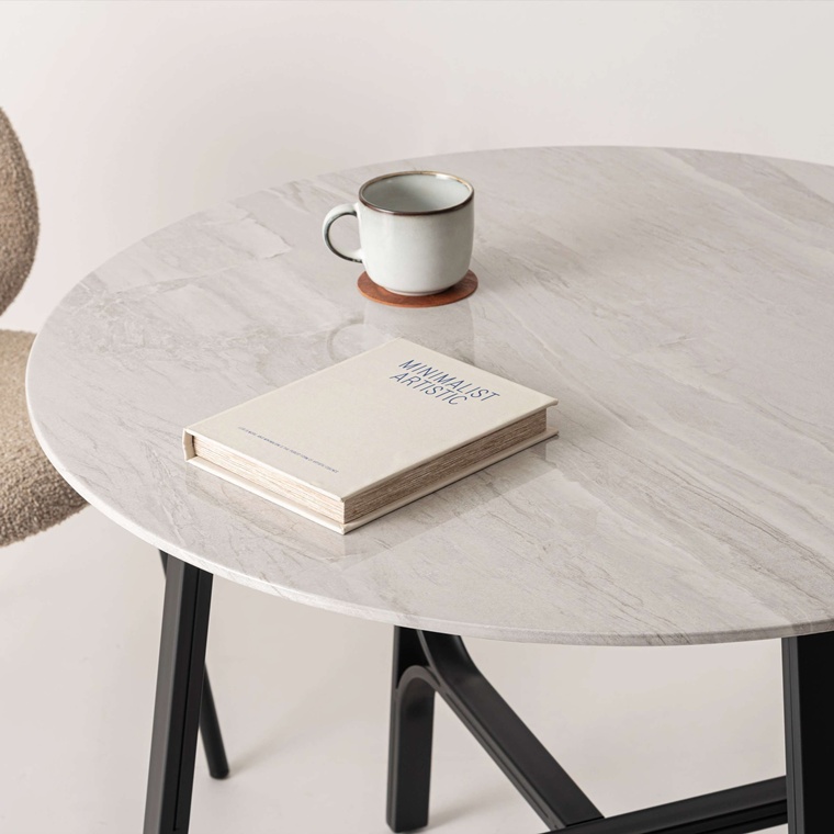 ダイニングテーブル 丸テーブル 円形/石目調/2人 ４人/幅90 高さ72 |  | 13