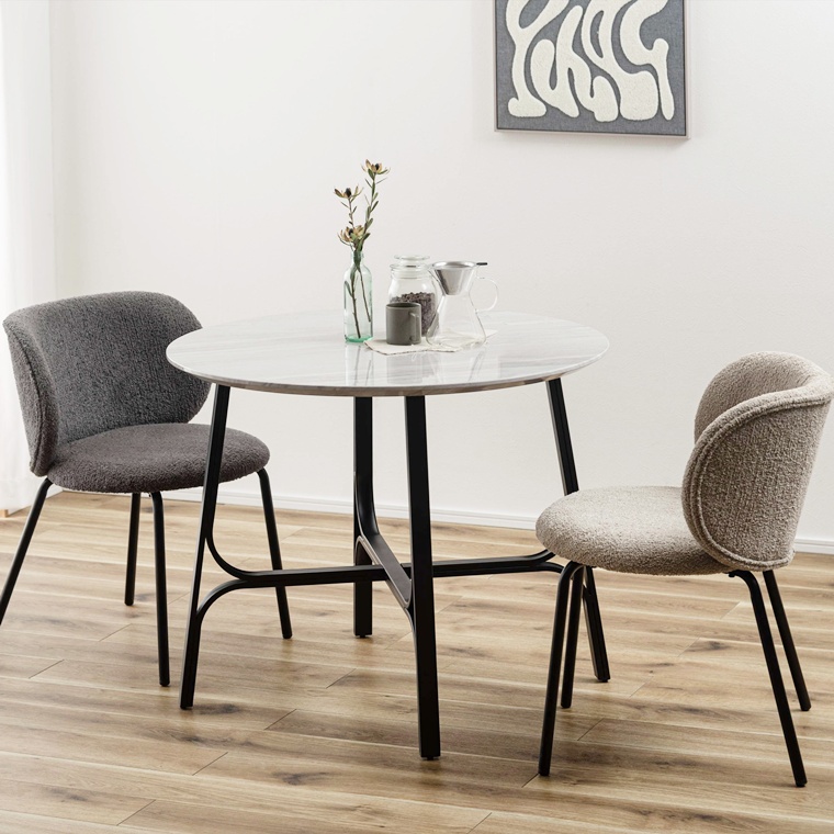 ダイニングテーブル 丸テーブル 円形/石目調/2人 ４人/幅90 高さ72 |  | 06