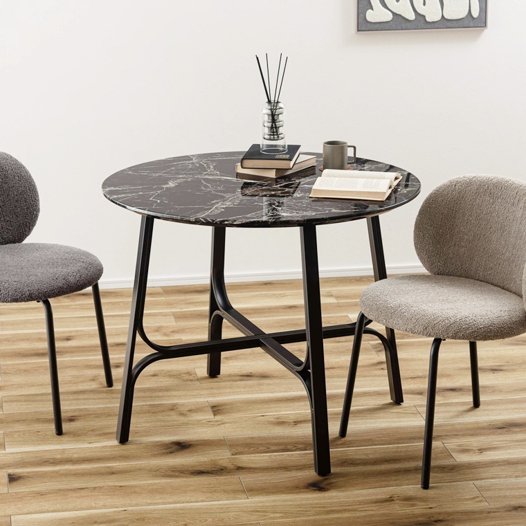 ダイニングテーブル 丸テーブル 円形/石目調/2人 ４人/幅90 高さ72 |  | 07