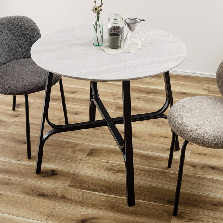 ダイニングテーブル 丸テーブル 円形/石目調/2人 ４人/幅90 高さ72 |  | 08