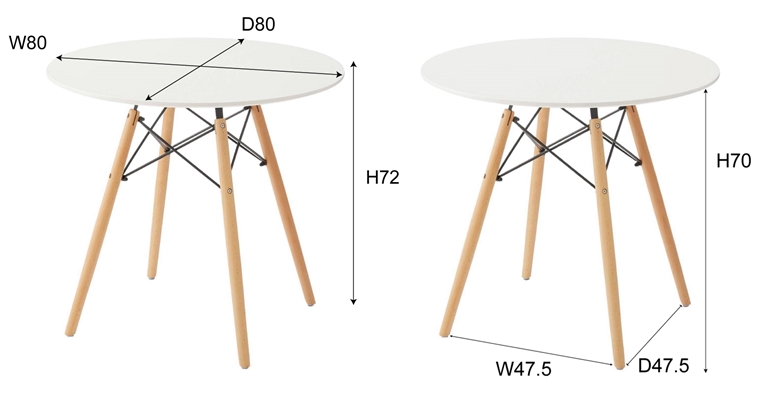 カフェテーブル ラウンドテーブル 丸テーブル/幅80 高さ72｜lucentmart-interior｜07