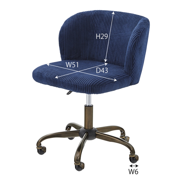 ワークチェア デスクチェア/回転昇降機能付き/W55 座面高43-52 |  | 22