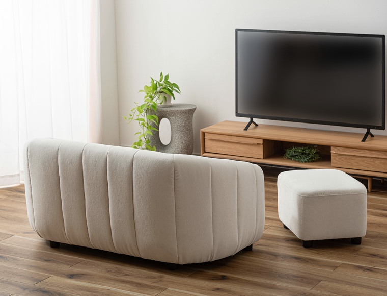 ソファー ソファ/二人掛け/オットマン付き/幅133 座面高36 |  | 09