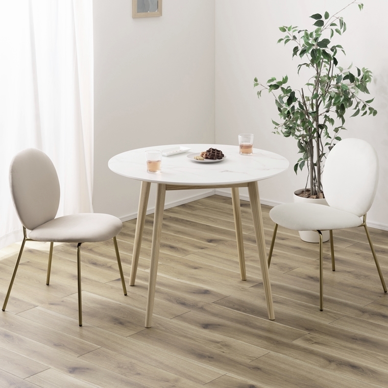 ダイニングテーブル ラウンドテーブル/大理石調/２人 ４人/幅90 高さ72 |  | 05