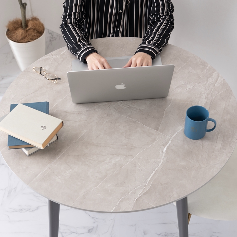 ダイニングテーブル ラウンドテーブル/大理石調/２人 ４人/幅90 高さ72 |  | 10