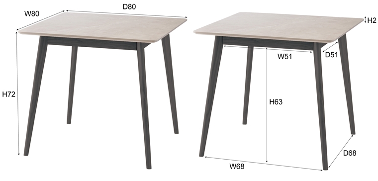 ダイニングテーブル/大理石調/２人 ４人/幅80 高さ72 |  | 22
