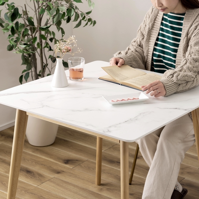 ダイニングテーブル/大理石調/２人 ４人/幅80 高さ72 |  | 07