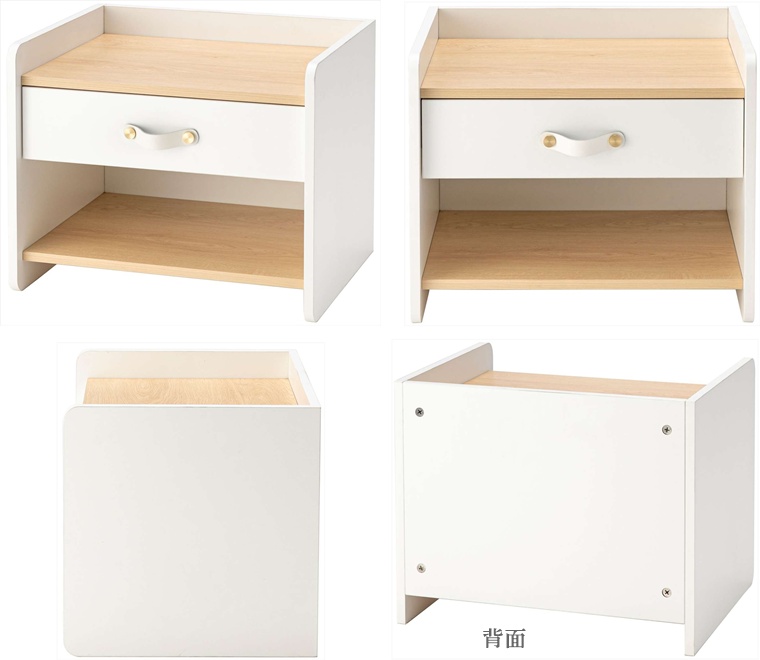サイドテーブル ナイトテーブル/引き出し 収納付き/幅50 高さ40 |  | 13