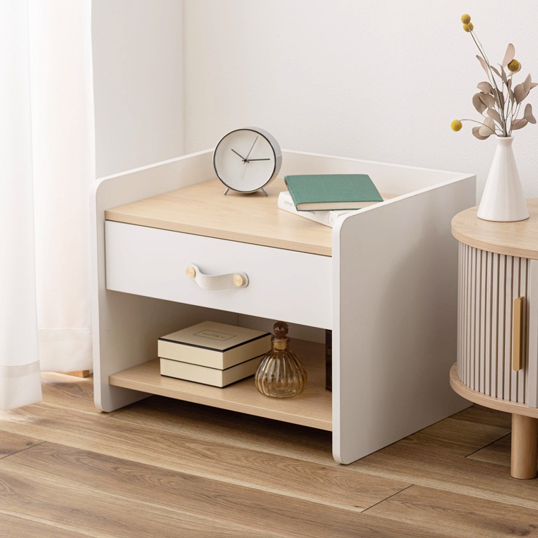 サイドテーブル ナイトテーブル/引き出し 収納付き/幅50 高さ40 |  | 03