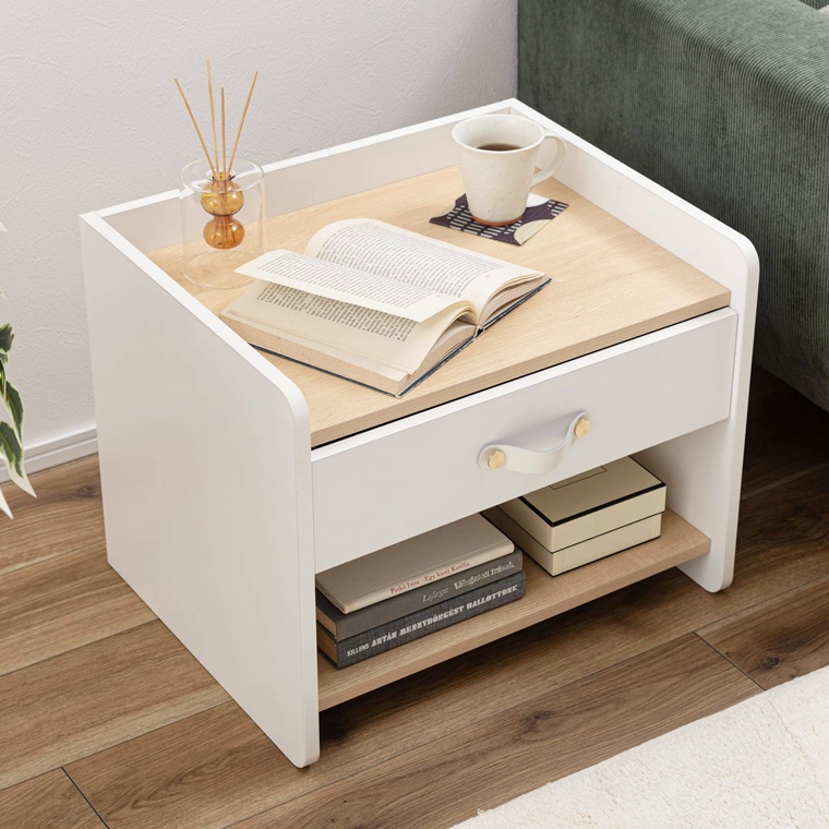サイドテーブル ナイトテーブル/引き出し 収納付き/幅50 高さ40 |  | 04