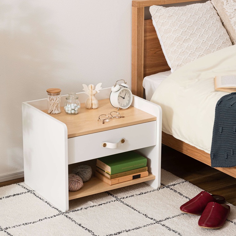 サイドテーブル ナイトテーブル/引き出し 収納付き/幅50 高さ40 |  | 05