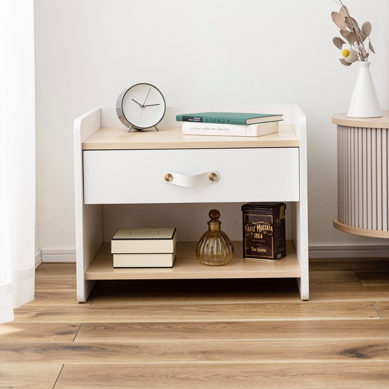 サイドテーブル ナイトテーブル/引き出し 収納付き/幅50 高さ40 |  | 06