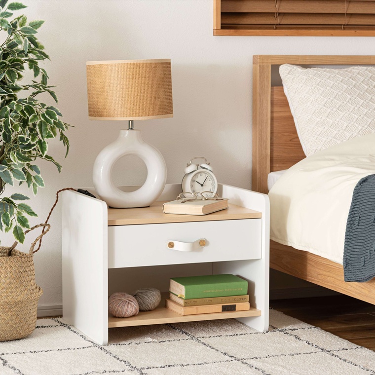 サイドテーブル ナイトテーブル/引き出し 収納付き/幅50 高さ40 |  | 07