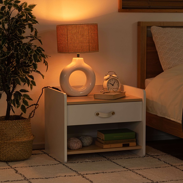 サイドテーブル ナイトテーブル/引き出し 収納付き/幅50 高さ40 |  | 08