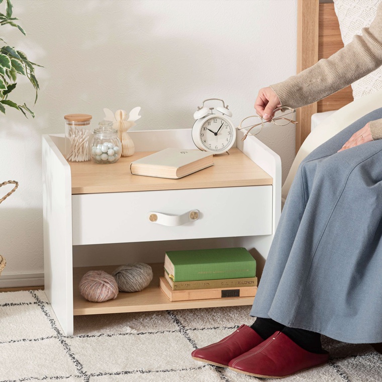 サイドテーブル ナイトテーブル/引き出し 収納付き/幅50 高さ40 |  | 10