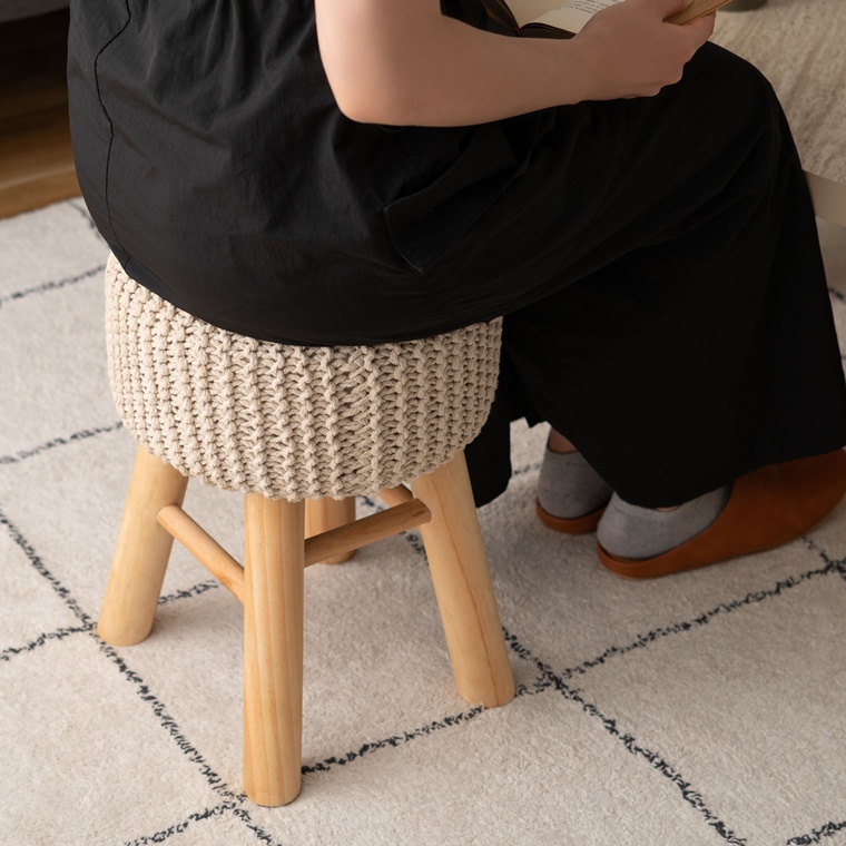 スツール 腰掛 丸椅子/１脚/幅28 高さ40/編み込みデザイン |  | 15