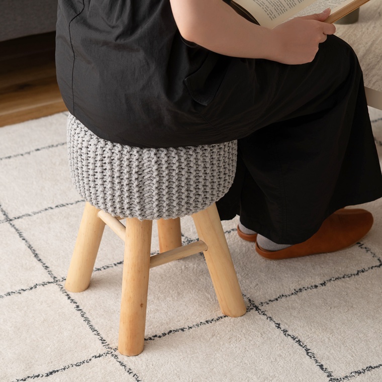 スツール 腰掛 丸椅子/１脚/幅28 高さ40/編み込みデザイン |  | 16